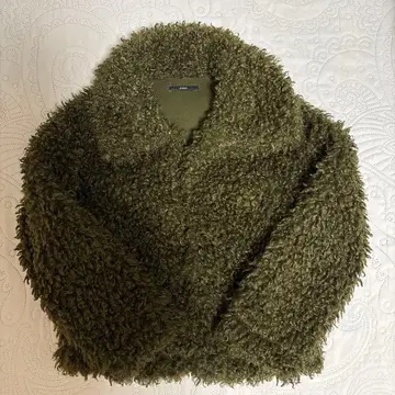 EMODA 카키 올리브 그린 보아 자켓