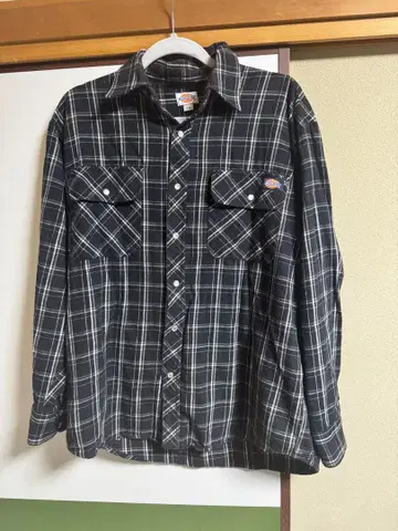 Dickies 체크 무늬 긴팔 셔츠