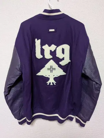 LRG lrg 엘알지 가죽 스타디움 자켓 퍼플 L