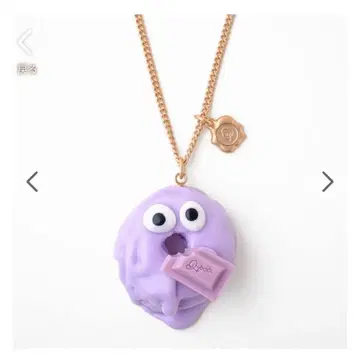 Q-pot. 멜티 몬스터 블루베리 도넛 목걸이