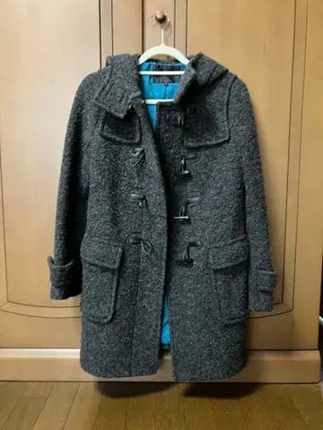 UNTITLED 그레이 울 더플 코트