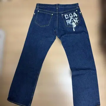 DOARAT 두아라트 페인트 데님 백 포켓 DOA RAT 다크 네이비