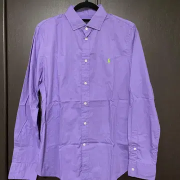 최종 폴로 랄프 로렌 퍼플 셔츠 옐로우 그린 자수