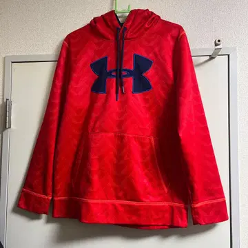 언더아머 남성용 레드 후드티