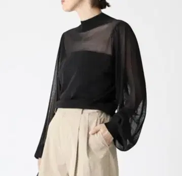 Deuxieme Classe 23SS 실크 시어 퍼프 니트