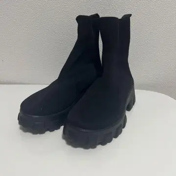 블랙 숏부츠 통굽