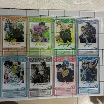 죠죠 4부 사진 스타일 아크릴 스탠드 8개 세트