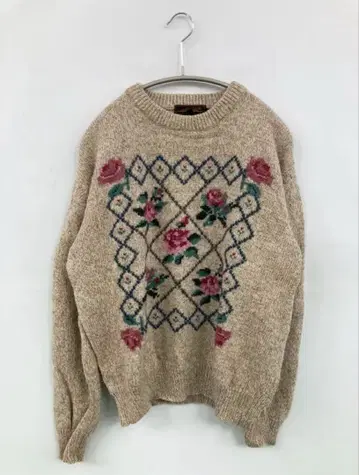 미국 빈티지 의류 에디 바우어 울 니트 꽃 빈티지 usa