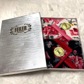 [ 새상품 ] FEILER 꽃무늬 손수건 2장 세트