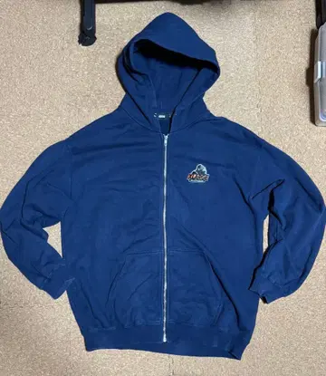 X-LARGE 네이비 집업 후드티 사이즈:L