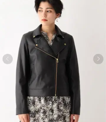 OPAQUE.CLIP 신세틱 가죽 라이더 자켓