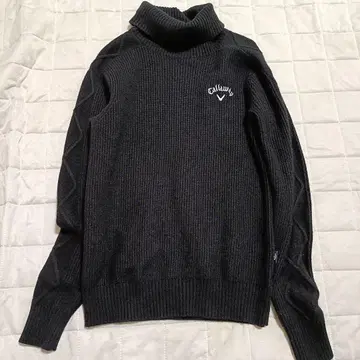 캘러웨이 골프웨어 하이넥 니트 블랙