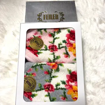 [ 새상품 ] FEILER 꽃무늬 손수건 2장 세트
