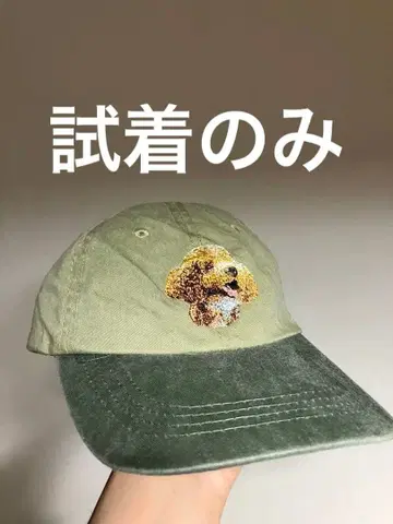 gray 토이 푸들 자수 캡 시착만 한 상품 카키 그린 가격 인하 불가