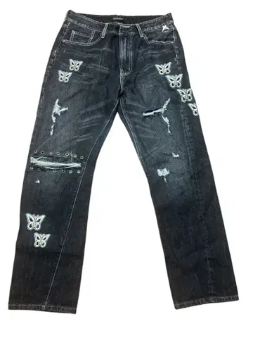 y2k 데미지 데님 팬츠 ( damage denim )