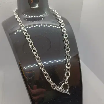 새상품 목걸이 라운드 체인 실버 스테인리스 금속 알레르기 대응