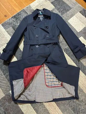 컨디션 최상 Aquascutum 트렌치코트 8 충전솜 라이너 포함 벨트