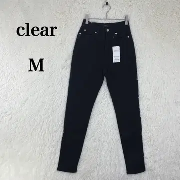 [클리어] 스키니 팬츠 스트레치 슬림 실루엣 택 포함 M 블랙