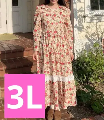 시마무라 maihee 꽃무늬 빈티지 원피스 3L 빅 사이즈