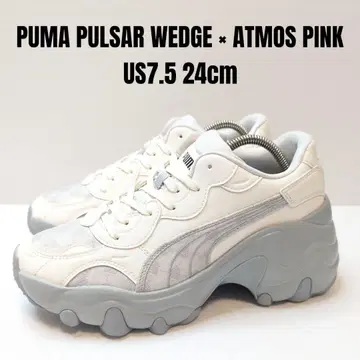 새상품급 PUMA 푸마 파르서 웨지 아토모스핑크 콜라보 24cm 통굽
