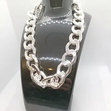새상품 목걸이 실버 체인 초와이드 빅 사이즈 큰