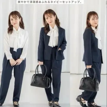 네이비 셋업 포멀 세레모니 블라우스 포함