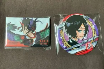 BLEACH 쿠키 루키아 브레솔 스퀘어 캔뱃지 올스타 캔뱃지 2개