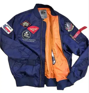 미사용 택 포함 MA-1 플라이트 자켓 블루종 네이비 XL