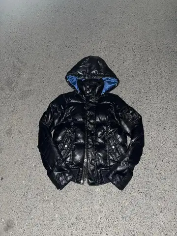 archive 다운 자켓 광택 블랙 탈부착 가능