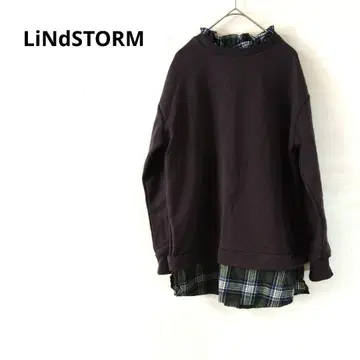 LiNdSTORM 레이어드 긴팔 상의 다크 퍼플 S