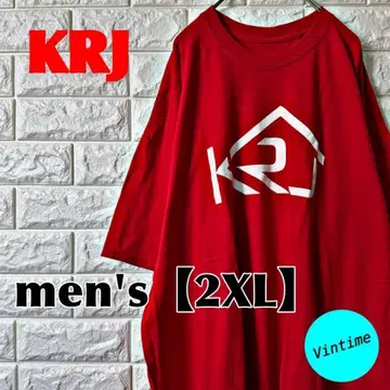 AM77 [KRJ] 프린트 T셔츠 [남성용 2XL] 레드