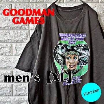 AM79 [GOODMAN GAMES] 프린트T셔츠 [남성용 XL] 차콜