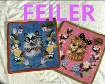 미개봉 새상품 러브리 바이 페이러 마이 달링 고양이 손수건 2장 세트