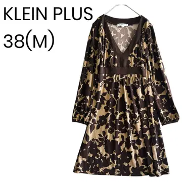 KLEINPLUS V넥 원피스 플레어 보타니컬 릴랙스 1585