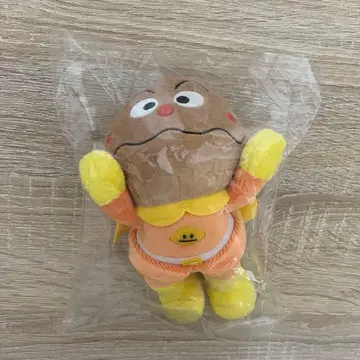 호빵맨 봉제 인형 프리치이 비즈 점프 포즈의 카레빵맨