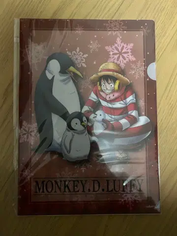 원피스 클리어 파일 2장 세트 루피 펭귄