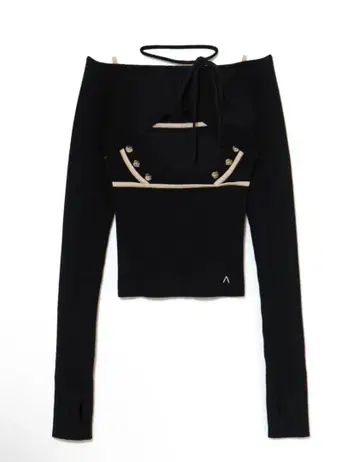 andmary 엘프 버튼 니트 탑