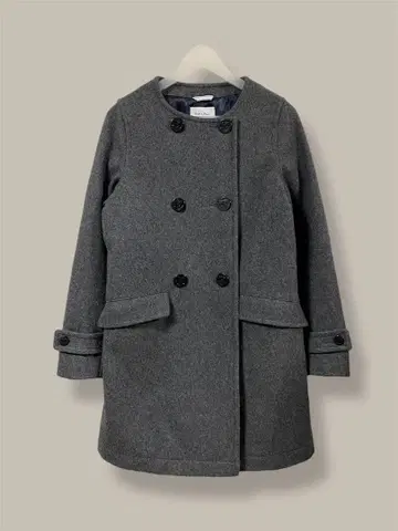 FIDELITY 멜톤 울 노카라 코트