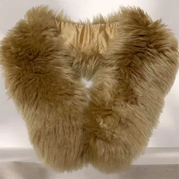 새상품 테디베어풍 베이지 숄 스톨 티펫 머플러 탈착식 옷깃