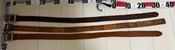 남성용 벨트 3개 세트 브라운 계열 천연 가죽 빈티지