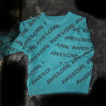 AWESOME 니트 스웨터 그린