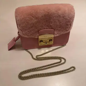 FURLA 숄더백 메트로폴리스 핑크 무스탕