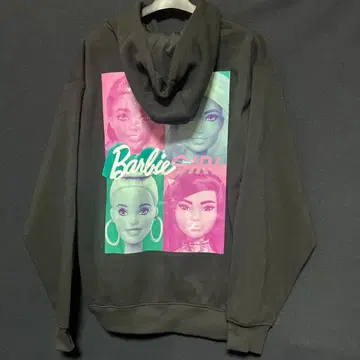 바비 후드 부착 후드티 블랙