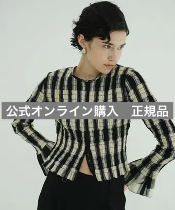 CLANE 셔링 디자인 블라우스