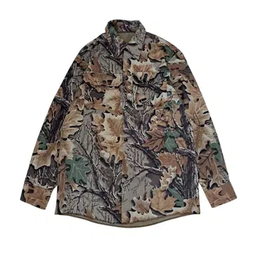 빈티지 리얼트리 카모플라쥬 벨로아 코튼 셔츠 자켓 서바이벌