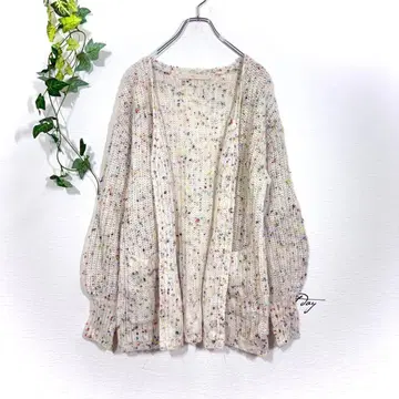 Khaju 쉽스 빅 루즈 골지 하찌 가디건 네프 겉옷