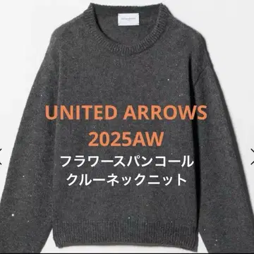 2025AW 유나이티드 애로우즈 플라워 스팽글 크루넥 니트