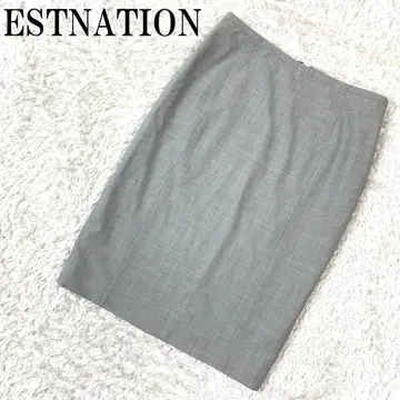 ESTNATION 에스트네이션 타이트 스커트 그레이 38 B498