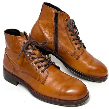 [컨디션 최상] 후프디두 사이드 지퍼 부츠 브라운 24.5 가죽 신발