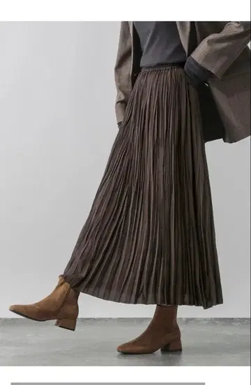 글로벌 워크 와셔 플리츠 스커트